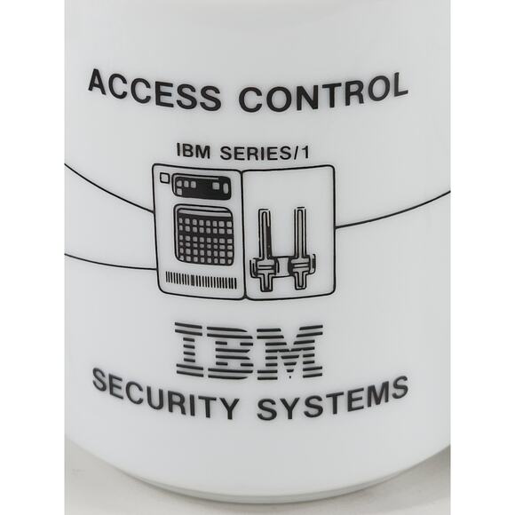 IBM Security Systems Cybersecurity Coffee Mug 14oz Teacup 80s 4" x2 Vintage - Picture 6 of 15